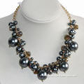 Fashion Necklace, Elegant Design, Made of Bead with Glass and Acrylic Decoration, Nice Appearance